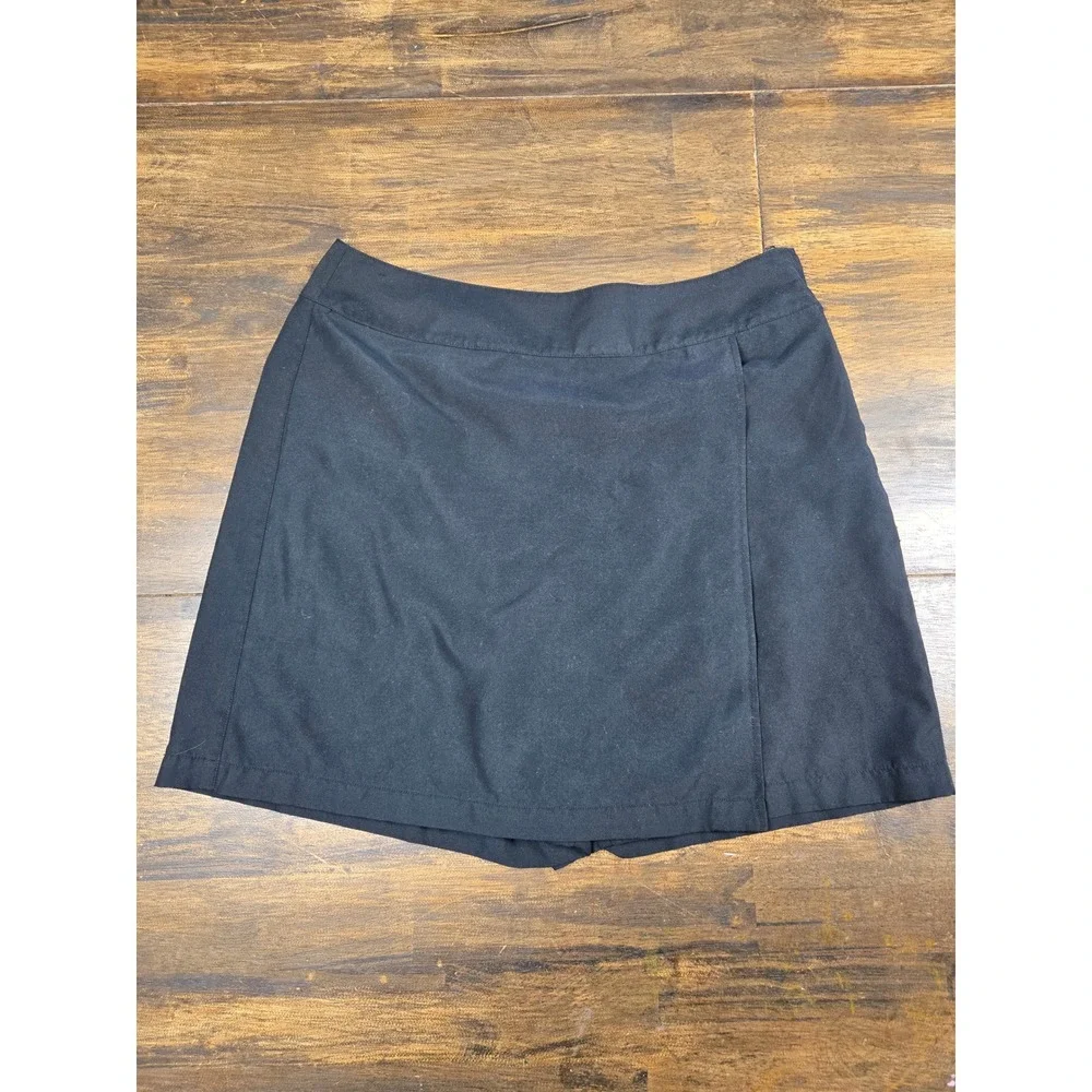 LizGolf Liz Claiborne Womens Black Wrap Front Golf Skort Size 14 RN‎ 52002